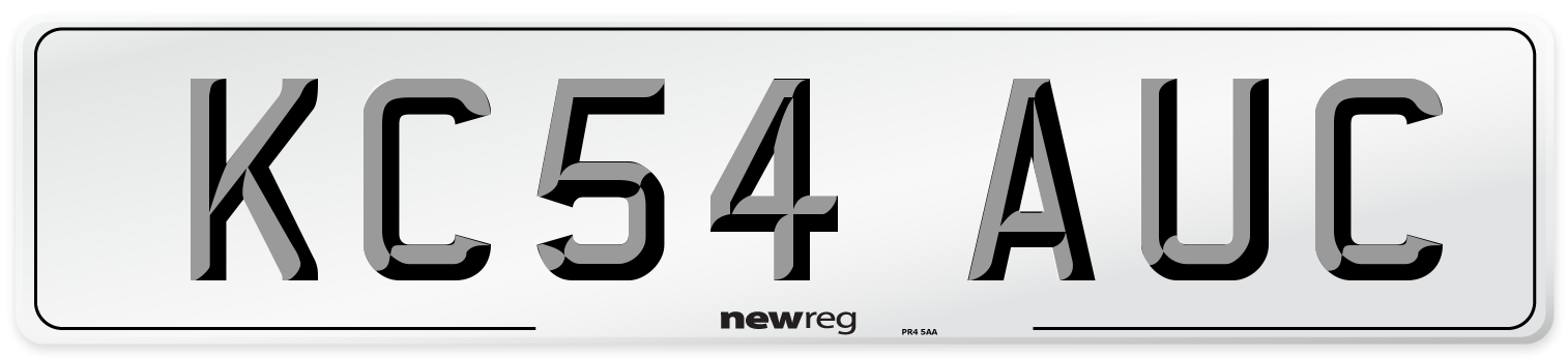 KC54 AUC Number Plate from New Reg